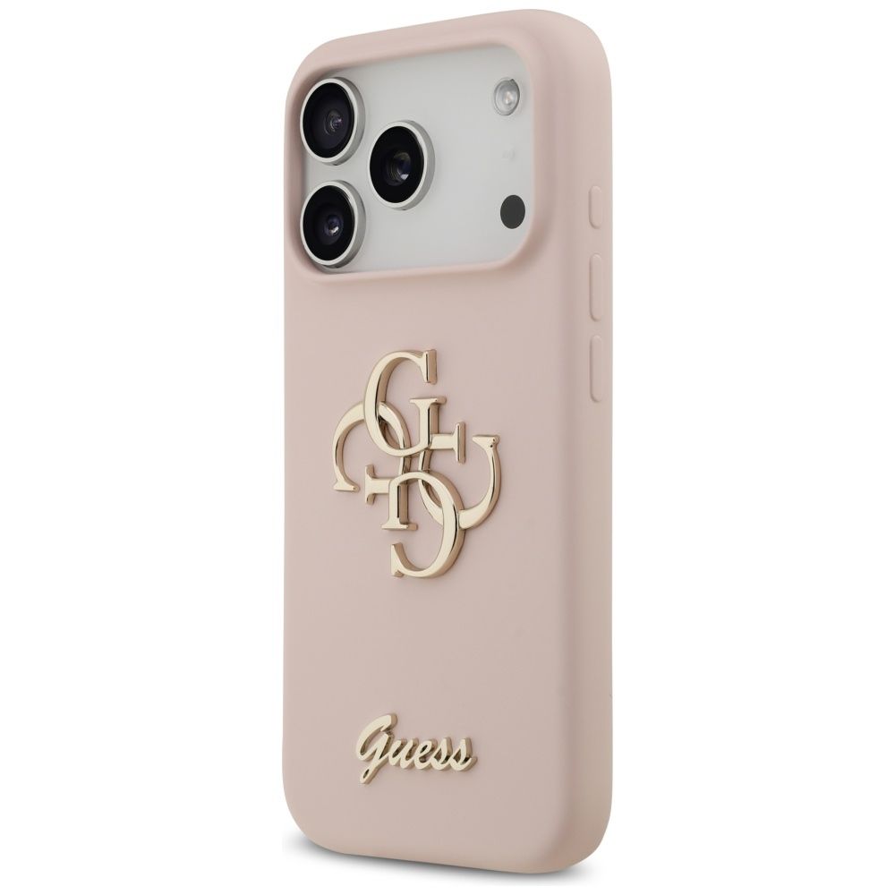 GUESS case for IPHONE 17 Pro GUHCP17LSC4GSMP (Silicone W/ Big 4G Script) pink