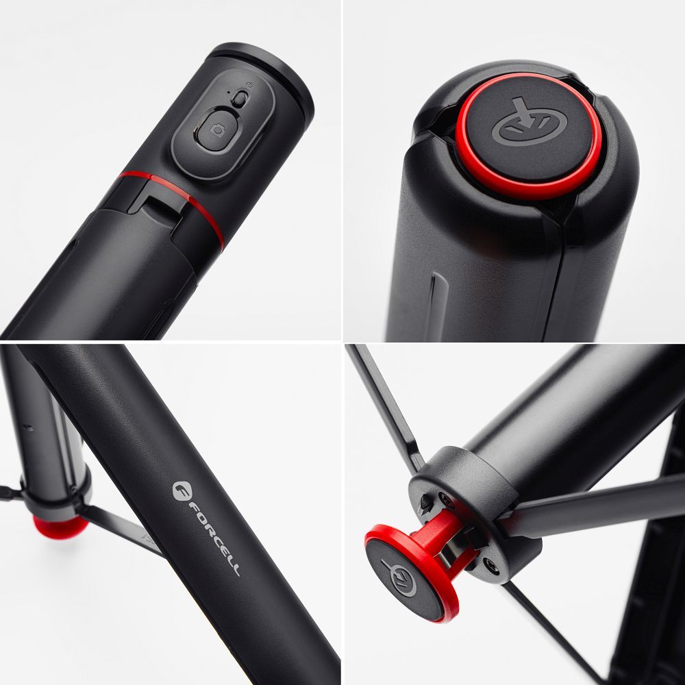 0f99eb74eac856ebf82afeec03b0c338 FORCELL F-GRIP F170XL automatic selfie stick with remote controler tripod black