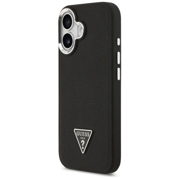 0ff364581d7a57a465ffd5efdbc073f1 GUESS case for IPHONE 17 compatible with MagSafe GUHMP17SPGTSPSK (Grained PU Triangle Logo) black