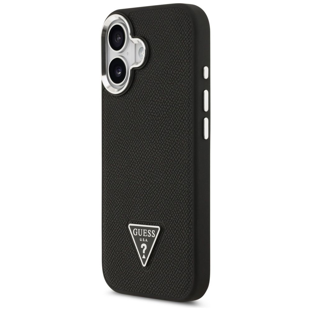 0ff364581d7a57a465ffd5efdbc073f1 GUESS case for IPHONE 17 compatible with MagSafe GUHMP17SPGTSPSK (Grained PU Triangle Logo) black