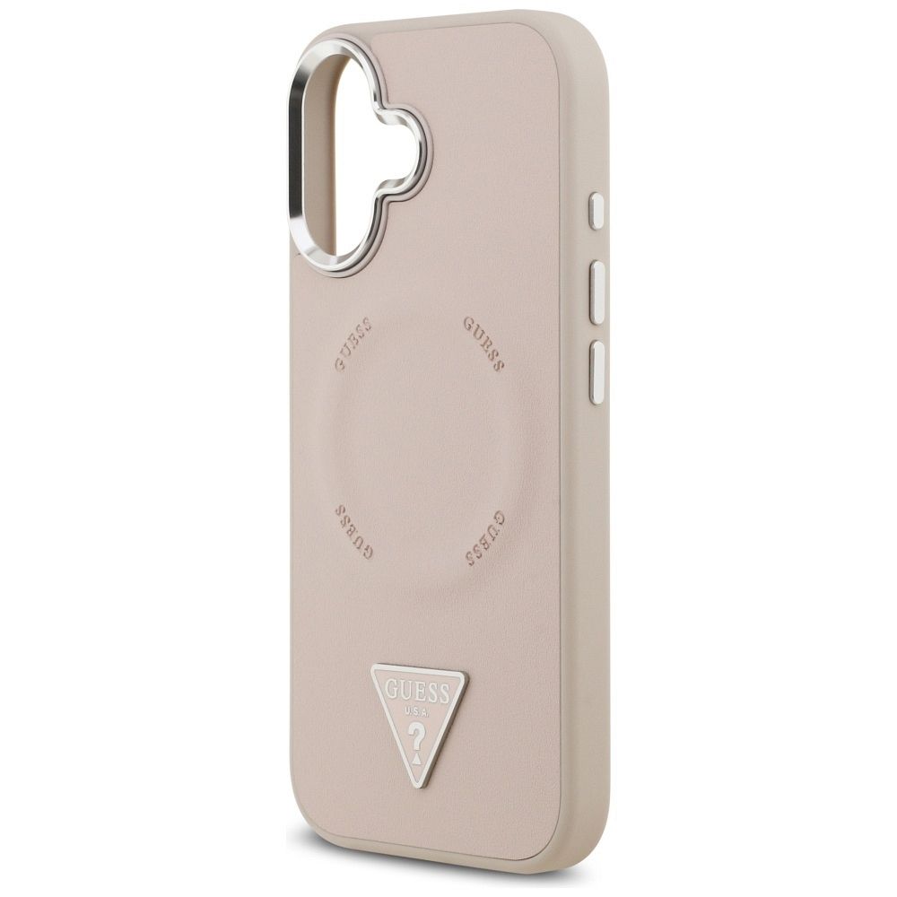 1105821fd91fa903a01db79bd4f01f01 GUESS case for IPHONE 17 compatible with MagSafe GUHMP17SPSDTSCMP (PU W/ Triangle Logo) pink