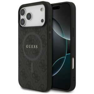 GUESS case for IPHONE 17 Pro Max compatible with MagSafe GUHMP17XG4GFRK (PU 4G Ring Classic Logo) black