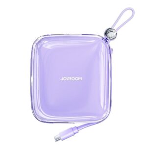 Joyroom powerbank 10000mAh Jelly Series 22.5W with built-in USB C cable purple (JR-L002)eng