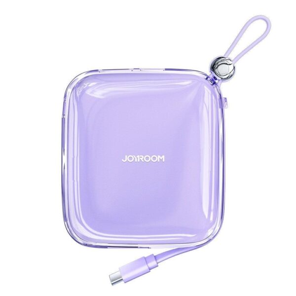 Joyroom powerbank 10000mAh Jelly Series 22.5W with built-in USB C cable purple (JR-L002)eng