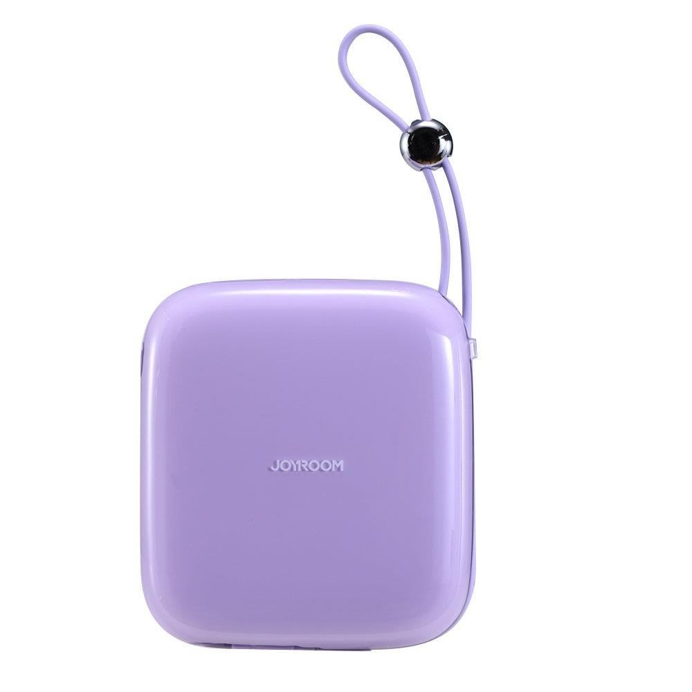 Joyroom powerbank 10000mAh Jelly Series 22.5W with built-in USB C cable purple (JR-L002)eng