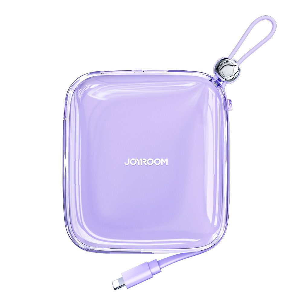 Joyroom powerbank 10000mAh Jelly Series 22.5W with built-in Lightning cable purple (JR-L003)eng