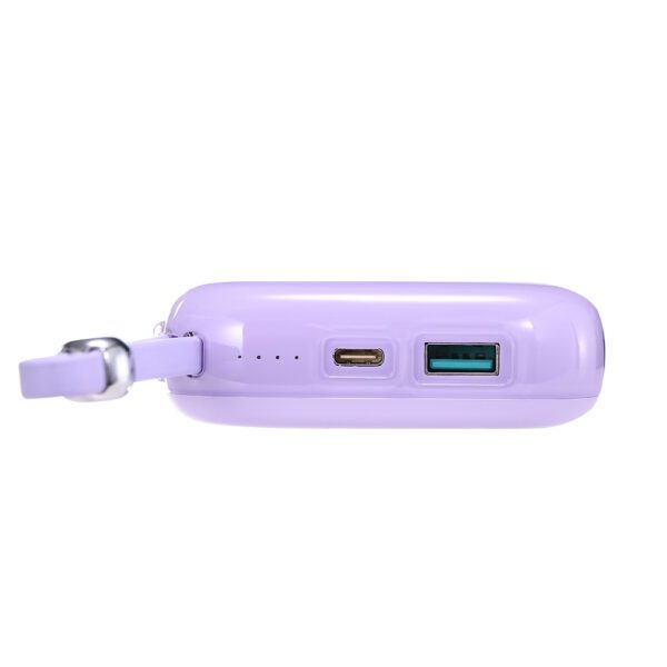 Joyroom powerbank 10000mAh Jelly Series 22.5W with built-in Lightning cable purple (JR-L003)eng