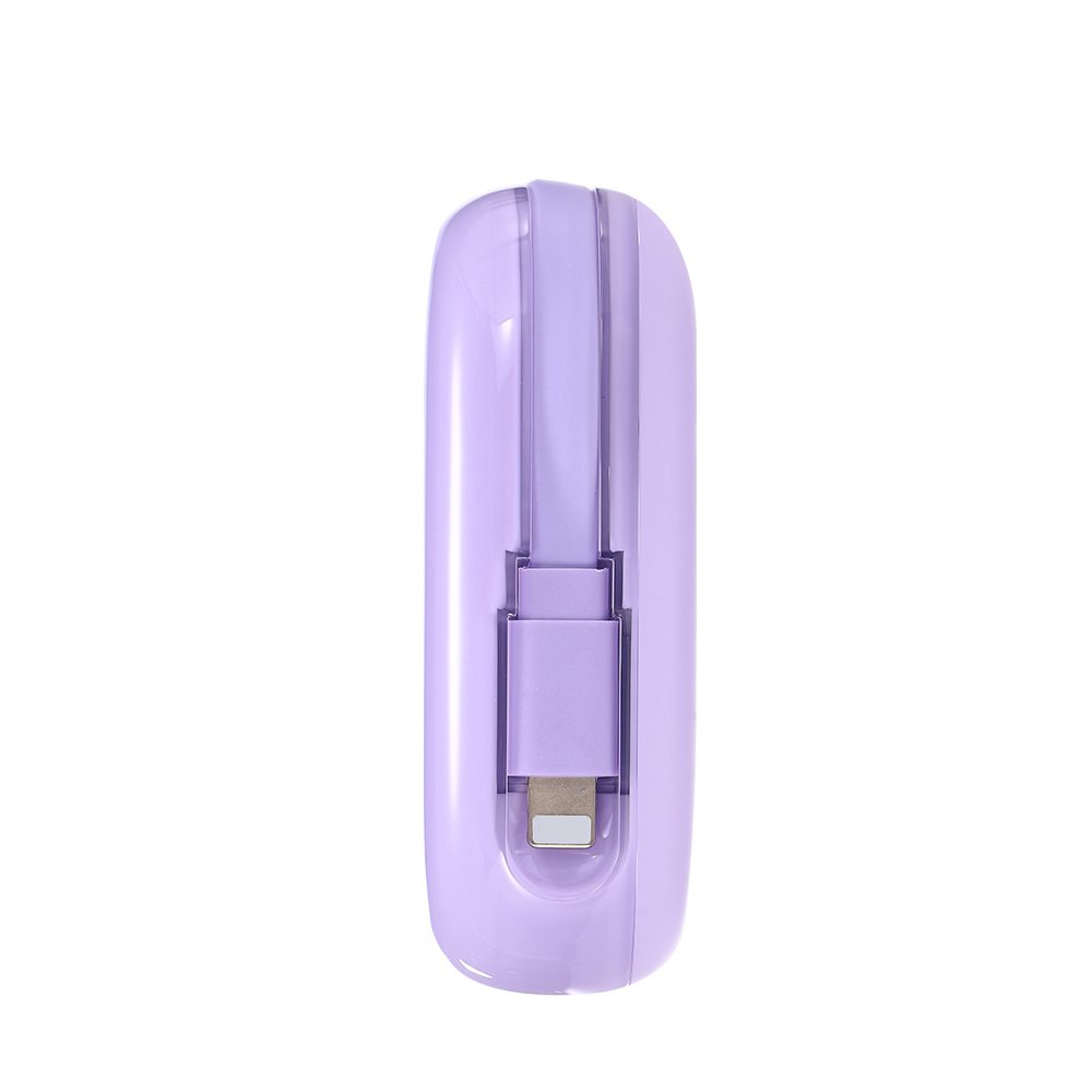 Joyroom powerbank 10000mAh Jelly Series 22.5W with built-in Lightning cable purple (JR-L003)eng