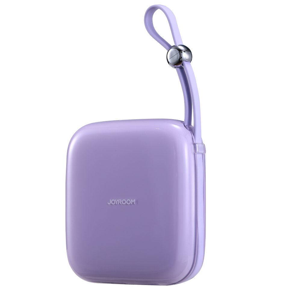 Joyroom powerbank 10000mAh Jelly Series 22.5W with built-in Lightning cable purple (JR-L003)eng