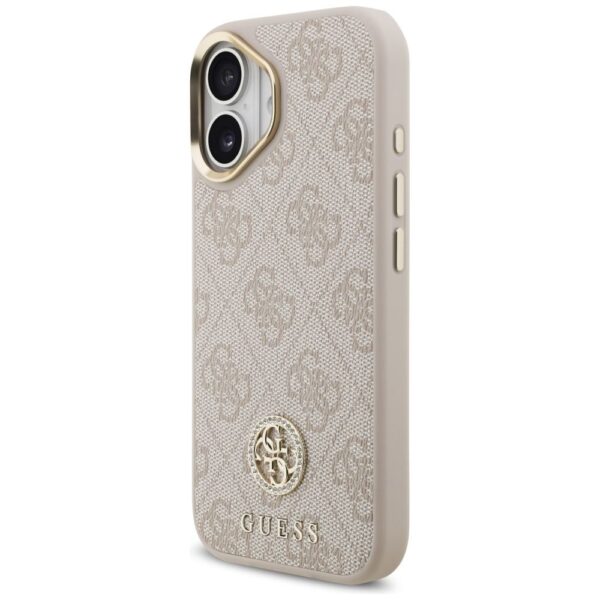1565c41b9809168dc8e72fdee226b833 GUESS case for IPHONE 17 compatible with MagSafe GUHMP17SP4GRMDEP (PU W/ 4G Strass Logo) pink