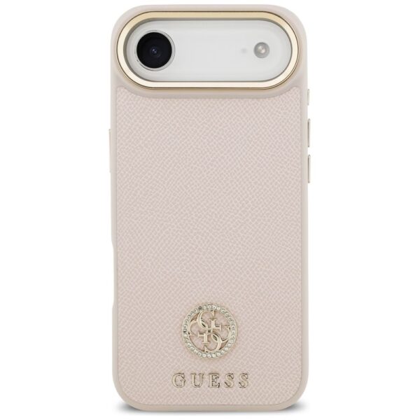 15c8e23f6e7af2cd3dcdb4e5e3cda39d GUESS case for IPHONE 17 Air compatible with MagSafe GUHMP17MPGCRMDEP (PU W/ Grained Strass Logo) pink