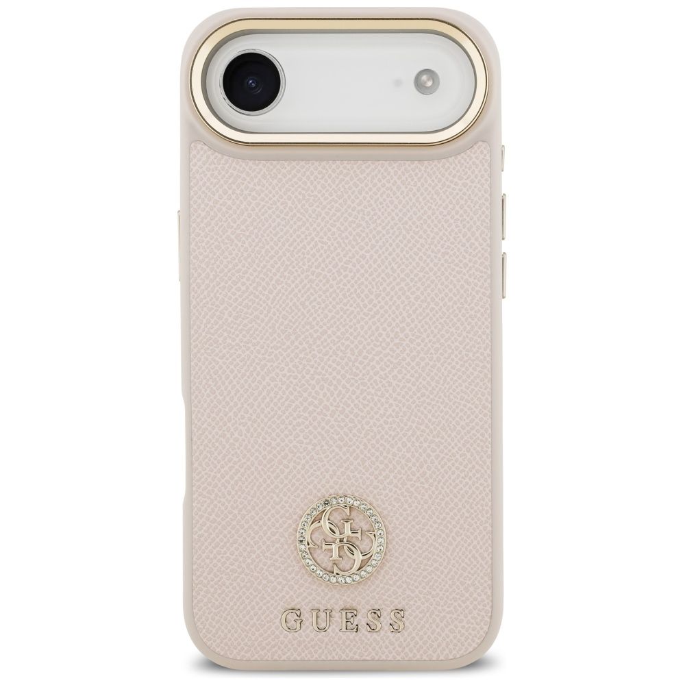 15c8e23f6e7af2cd3dcdb4e5e3cda39d GUESS case for IPHONE 17 Air compatible with MagSafe GUHMP17MPGCRMDEP (PU W/ Grained Strass Logo) pink