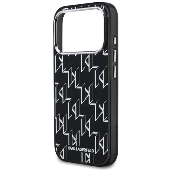 KARL LAGERFELD case for IPHONE 17 Pro Max compatible with MagSafe KLHMP17XHMIKLMEK (IML KL Monogram) black