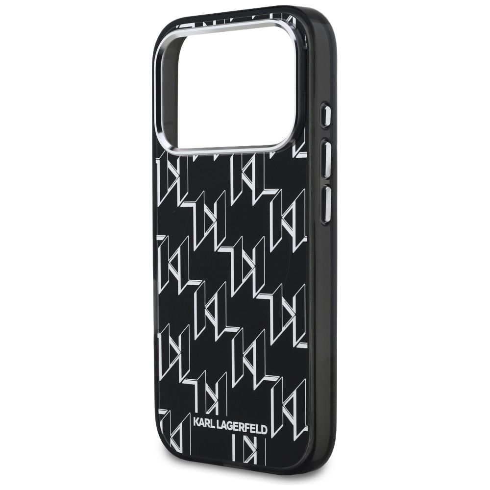 KARL LAGERFELD case for IPHONE 17 Pro Max compatible with MagSafe KLHMP17XHMIKLMEK (IML KL Monogram) black