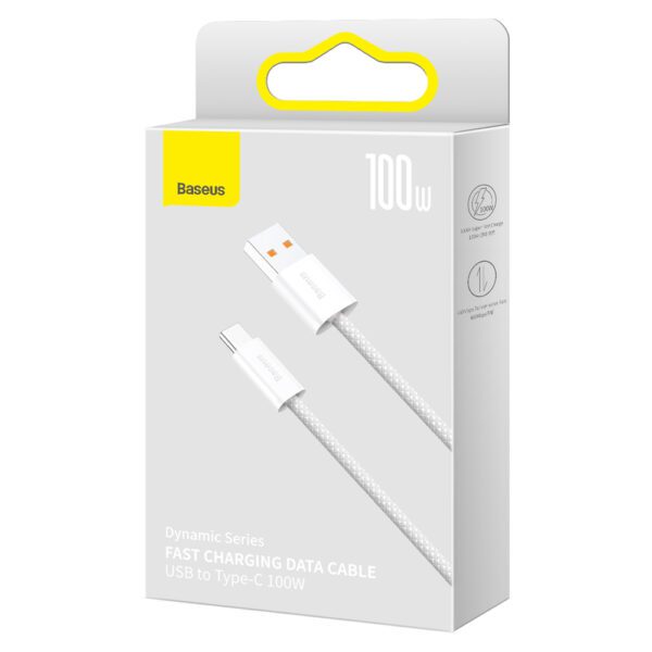 Baseus Dynamic Series USB - USB Type C cable 100W 2m white (CALD000702)eng