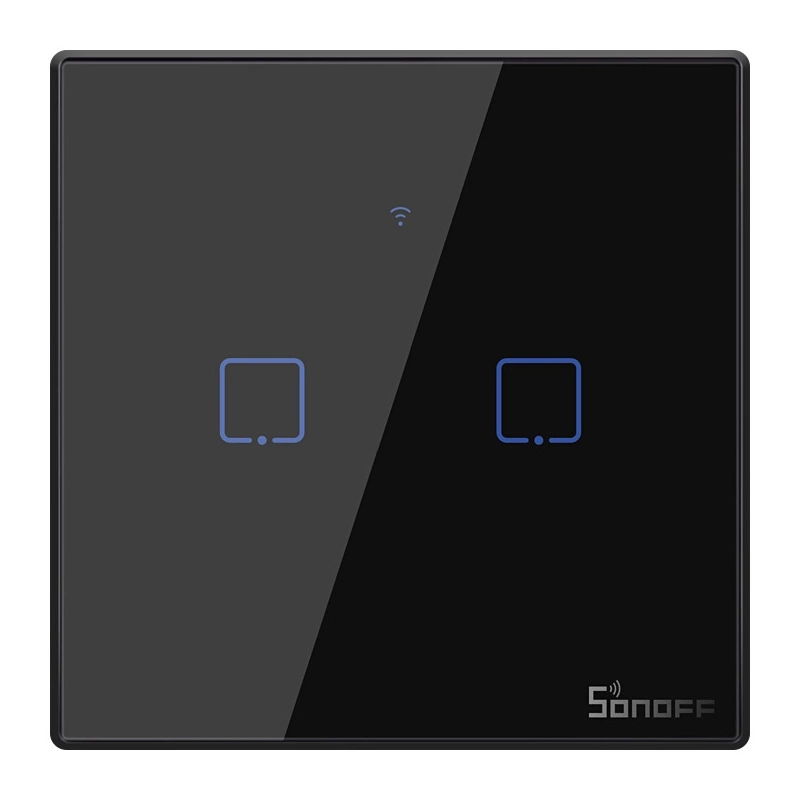 Dotykowy włącznik światła WiFi + RF 433 Sonoff T3 EU TX (2-kanałowy)