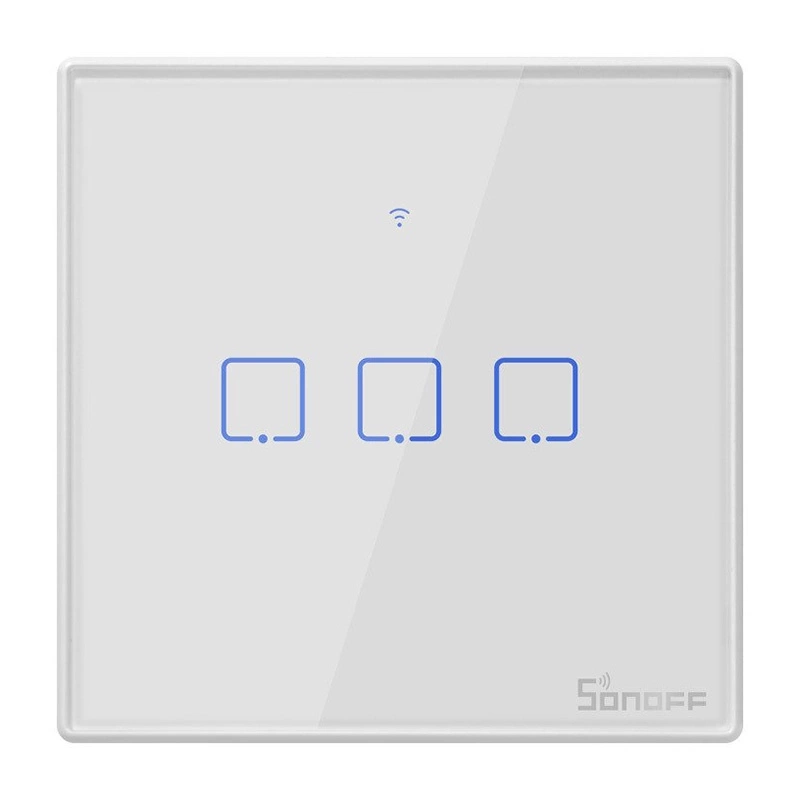 Dotykowy włącznik światła WiFi + RF 433 Sonoff T2 EU TX (3-kanałowy)