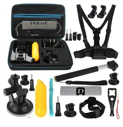 Zestaw 20 akcesoriów Puluz do kamer sportowych (m.in. Osmo Action 5 Pro) PKT11