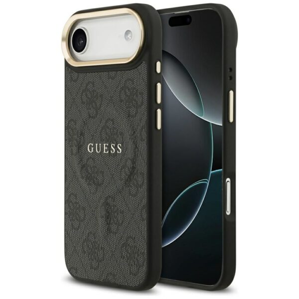 GUESS case for IPHONE 17 Air compatible with MagSafe GUHMP17MP4MSEGCK (PU 4G W/ Classic) black