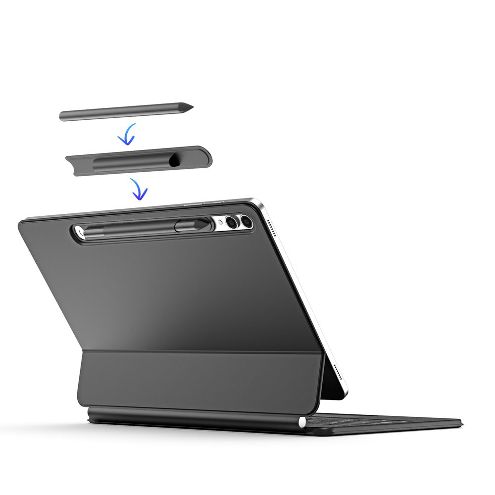 Dux Ducis Keyboard (MK Series) Case with Bluetooth Keyboard for Samsung Galaxy Tab S9+ / S8+ / S7+ - Blackeng