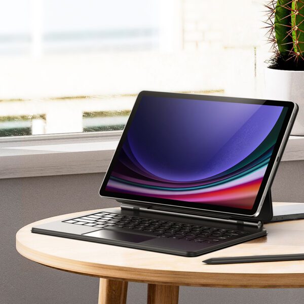 Dux Ducis Keyboard (MK Series) Case with Bluetooth Keyboard for Samsung Galaxy Tab S9+ / S8+ / S7+ - Blackeng