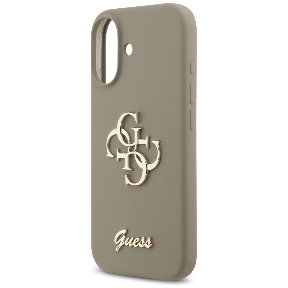 17446e795f61118f0f91add92683151a GUESS case for IPHONE 17 GUHCP17SSC4GSMW (Silicone W/ Big 4G Script) brown