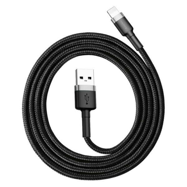 Baseus Cafule USB-A / Lightning 2.4A QC 3.0 cable 1 m - black-grayeng