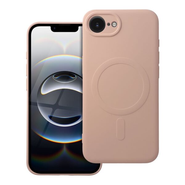 17d37fd2ff80ba0cf82a9cfbdcb5d591 SILICONE MAG COVER case compatible with MagSafe for IPHONE 16e pink