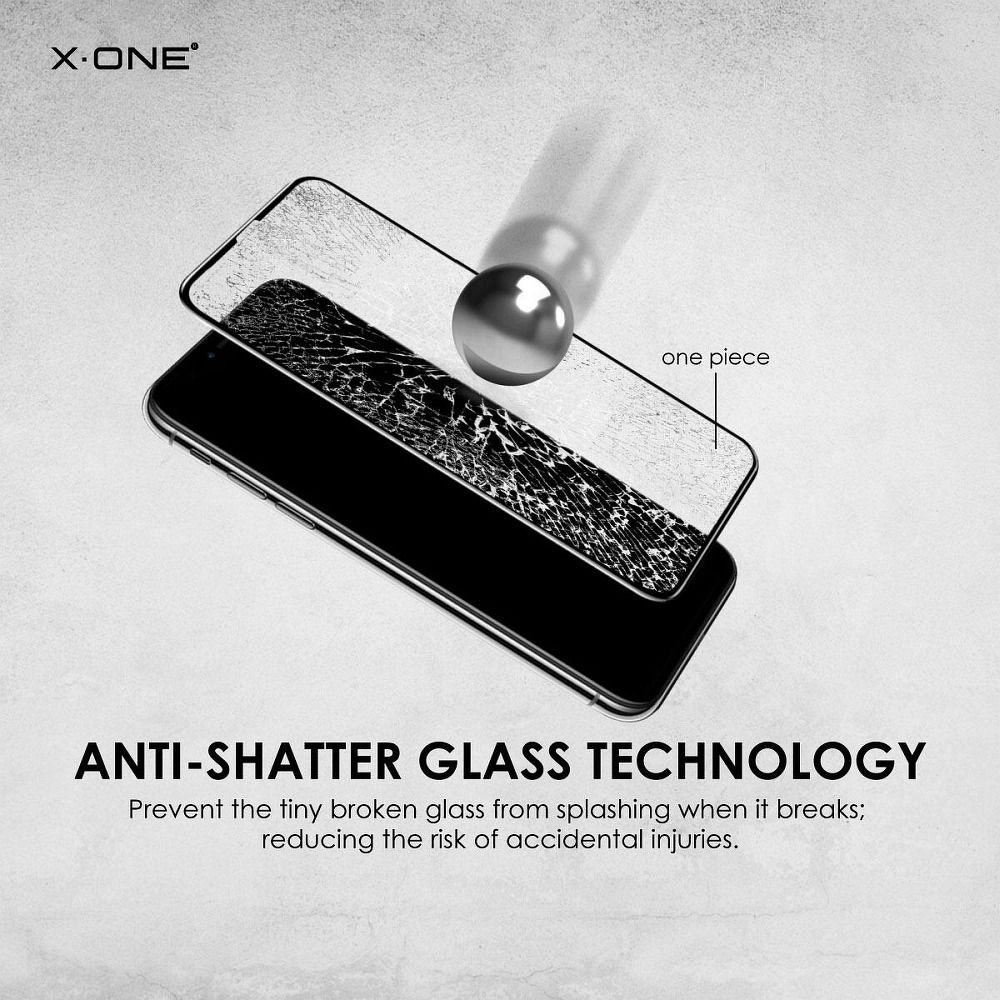1802041b5f8e9f37b7ec81c8b9ef2fb8 X-ONE Full Cover Extra Strong Matte - for iPhone 11 Pro (full glue) tempered glass 9H