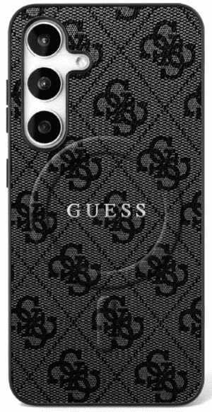 GUESS case for SAMSUNG S25 FE compatible with MagSafe GUHMS25FEG4GFRK (Ring Classic Logo) black