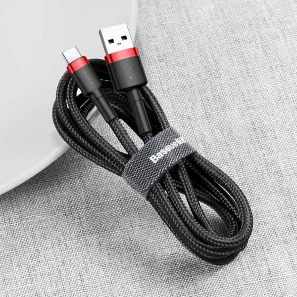 Baseus Cafule USB-A / USB-C QC 3.0 3A cable 1 m - black and redeng
