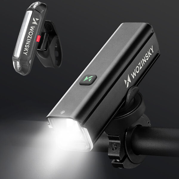 Wozinsky WSBLB3 Front (1000 lm) and Rear USB-C Bike Light Set - Blackeng