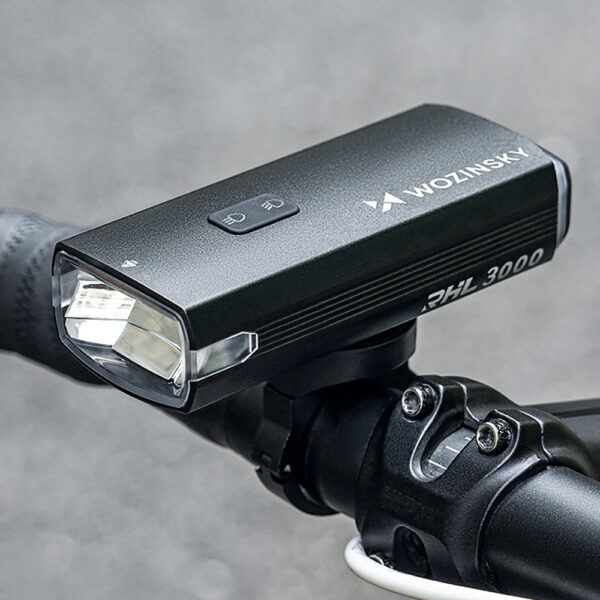 Wozinsky Front Bike Light + USB-C Cable (3000 lm) - Blackeng