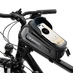 Wozinsky bicycle bag for the frame, armored, with a phone pocket, 1.7 l - blackeng