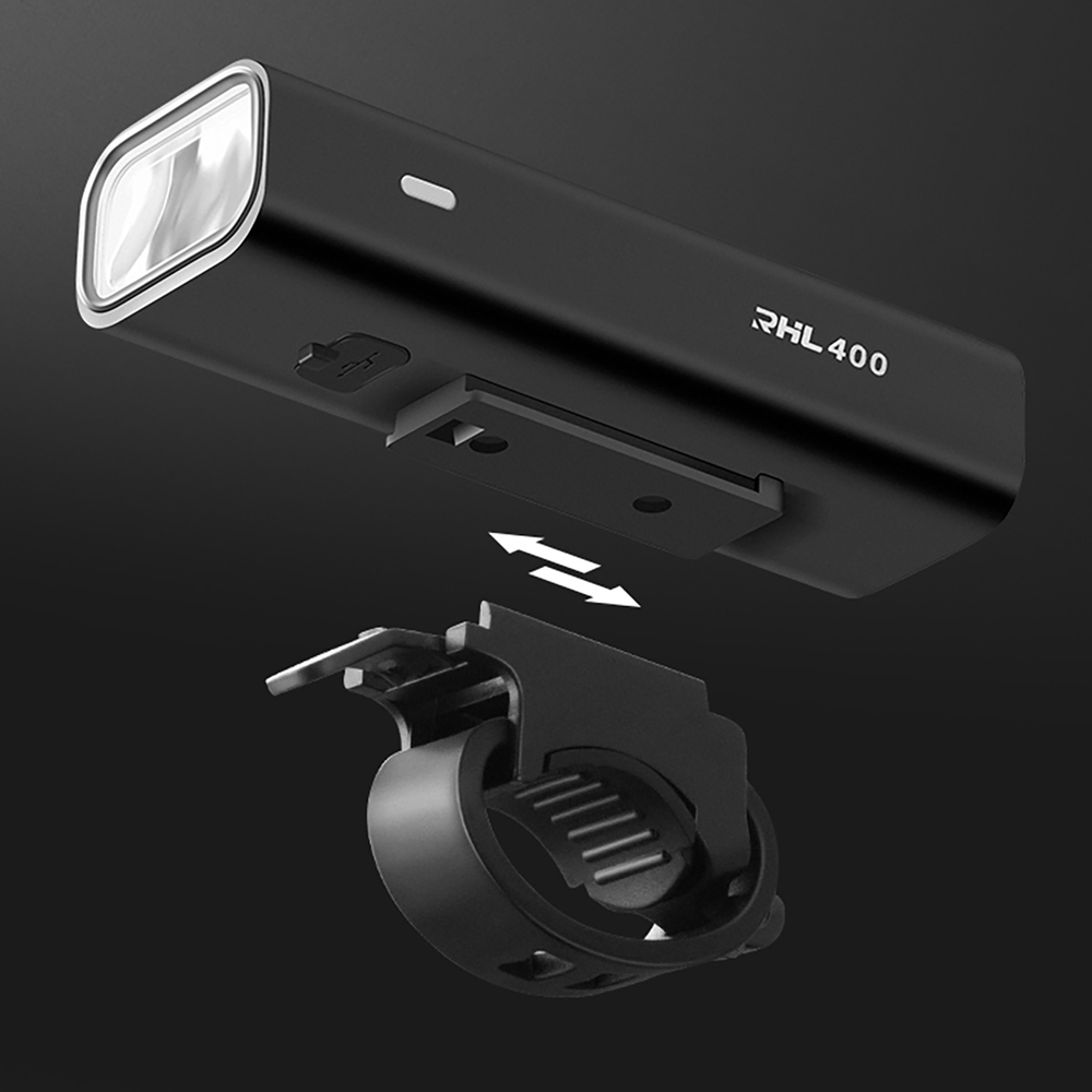 Wozinsky WSBLB2 Front (400 lm) and Rear USB-C Bike Light Set - Blackeng