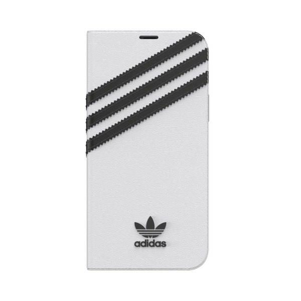 189599_2 Adidas OR Booklet Case PU for iPhone 12 / 12 Pro 6.1" - white and blackeng