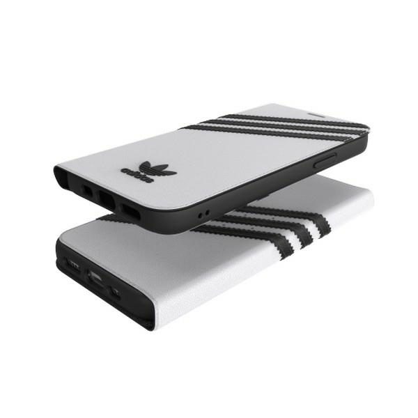189599_5 Adidas OR Booklet Case PU for iPhone 12 / 12 Pro 6.1" - white and blackeng
