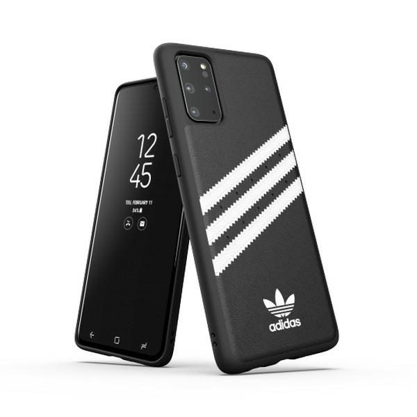 189604_1 Adidas OR Moudled Case PU for Samsung Galaxy S20+ - Black and Whiteeng