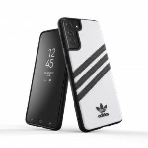 Adidas OR Moudled Case PU for Samsung Galaxy S21+ - White and Blackeng