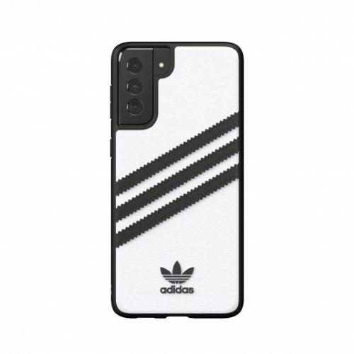 C Adidas OR Moudled Case PU for Samsung Galaxy S21+ - White and Blackeng