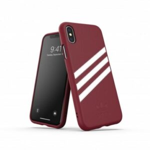 Adidas OR Molded PU Suede case for iPhone X / XS - burgundyeng