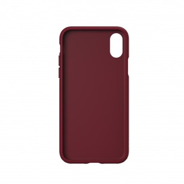 Adidas OR Molded PU Suede case for iPhone X / XS - burgundyeng