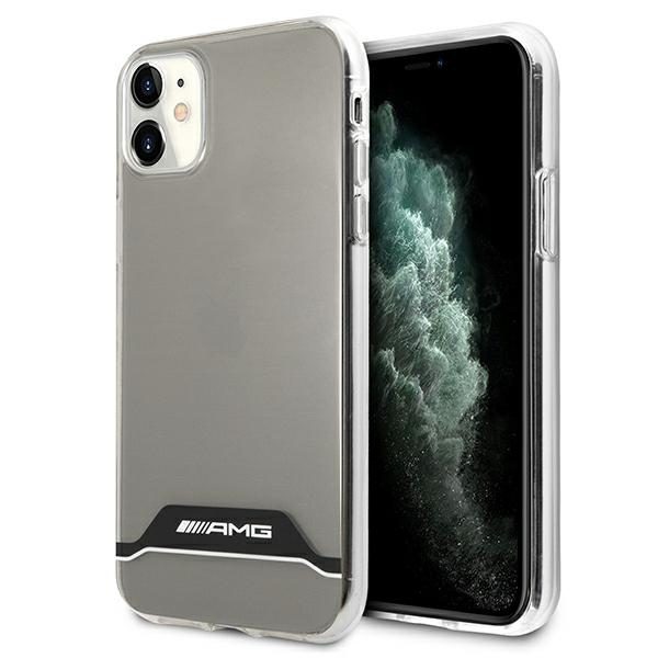 189634_1 AMG Electroplate Black&White Case for iPhone 11 / XR 6.1" - Transparenteng
