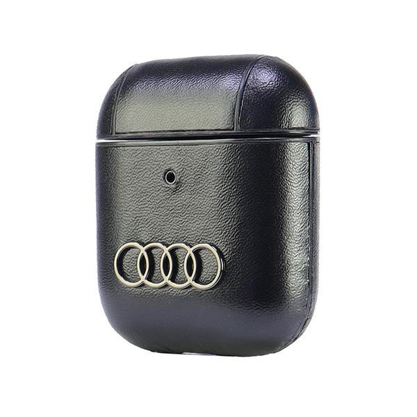 Audi Leather Big Logo Case for AirPods 1 / 2 - Blackeng