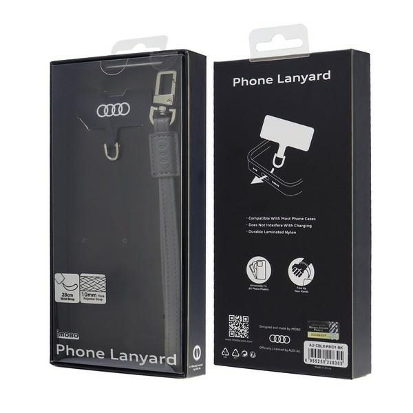 189659_3 Audi Crossbody Leather Universal Lanyard 28cm x 10mm - Grayeng