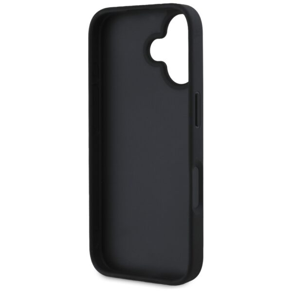 Guess Grained Big 4G Logo Small Classic Logo case for iPhone 16 - blackeng