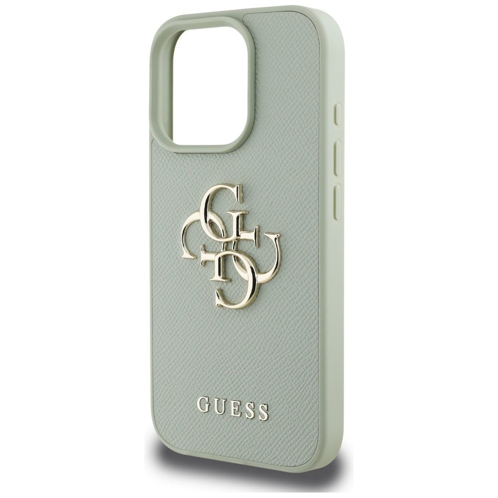 Guess Grained Big 4G Logo Small Classic Logo case for iPhone 16 Pro Max - greeneng