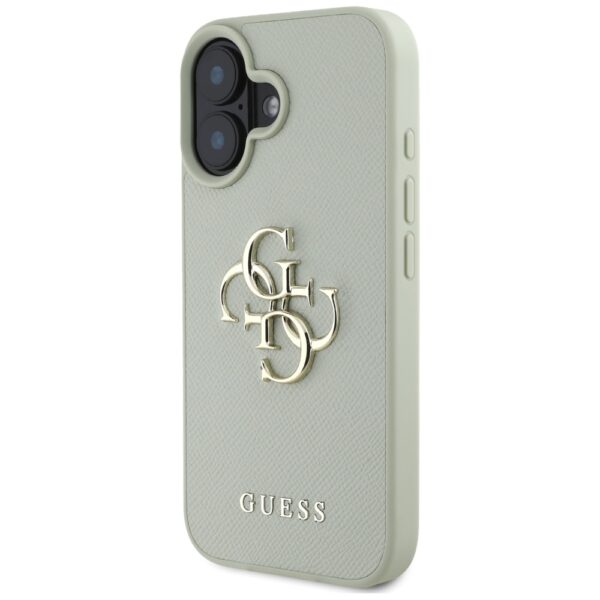 Guess Grained Big 4G Logo Small Classic Logo case for iPhone 16 - greeneng
