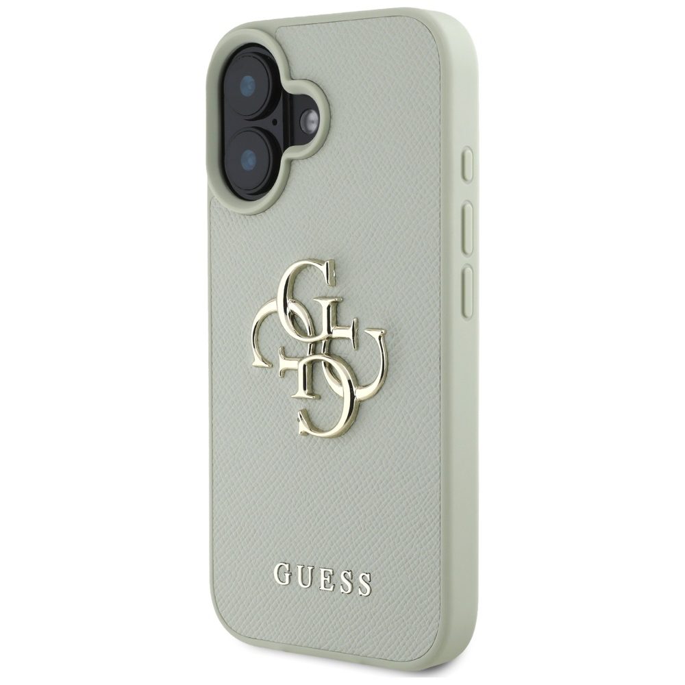 Guess Grained Big 4G Logo Small Classic Logo case for iPhone 16 - greeneng
