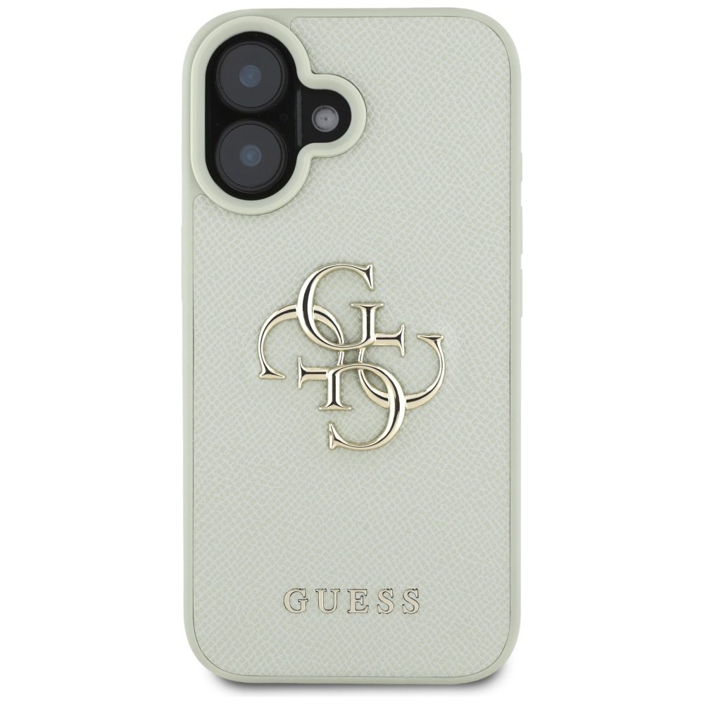 Guess Grained Big 4G Logo Small Classic Logo case for iPhone 16 - greeneng